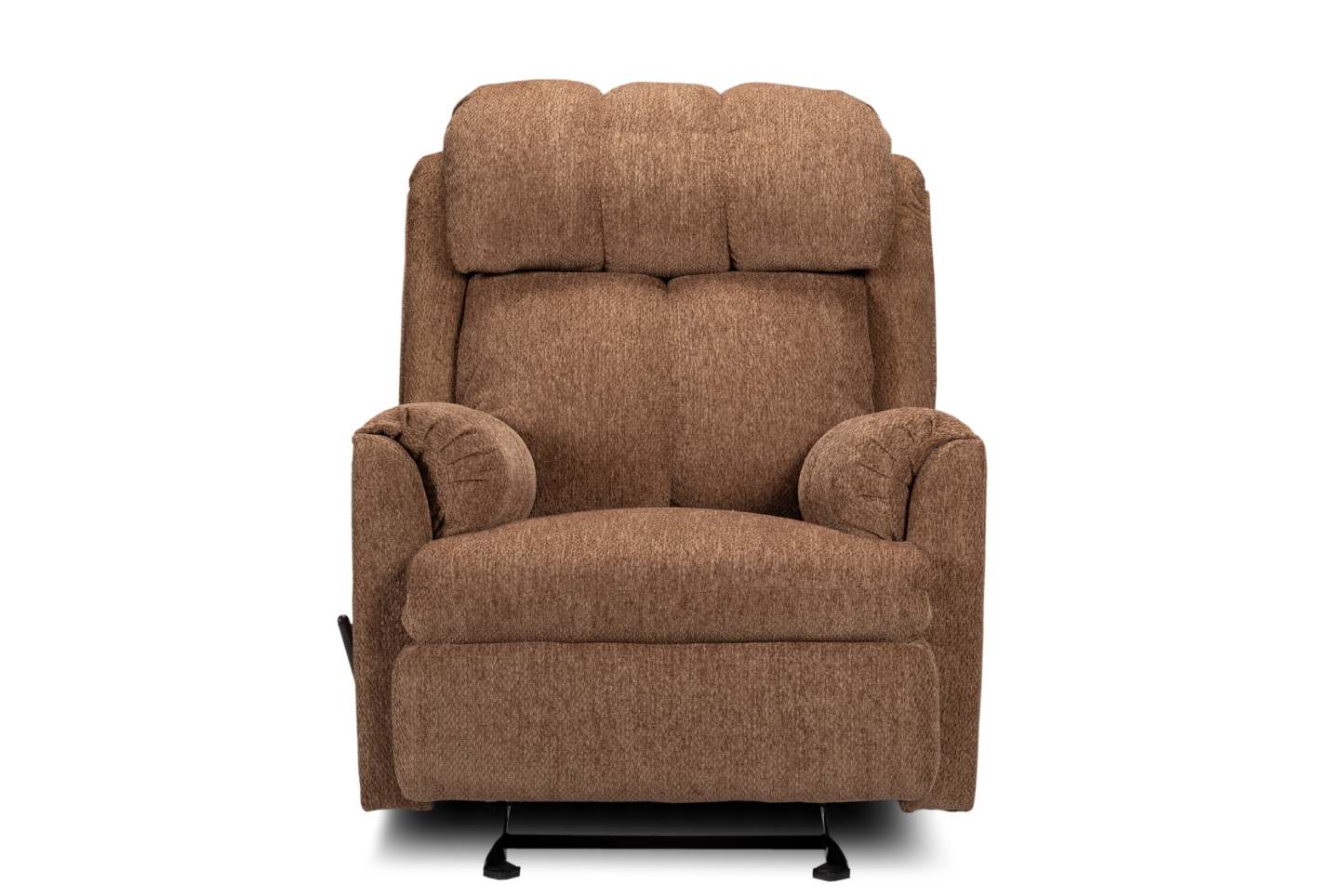 Fabriqué au Canada Fauteuil inclinable à bascule en tissu chenille 35 - Brun | Fauteuil berçant inclinable de 35 po fabriqué au Canada en tissu de chenille - brun