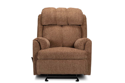 Fabriqué au Canada Fauteuil inclinable à bascule en tissu chenille 35 - Brun | Fauteuil berçant inclinable de 35 po fabriqué au Canada en tissu de chenille - brun