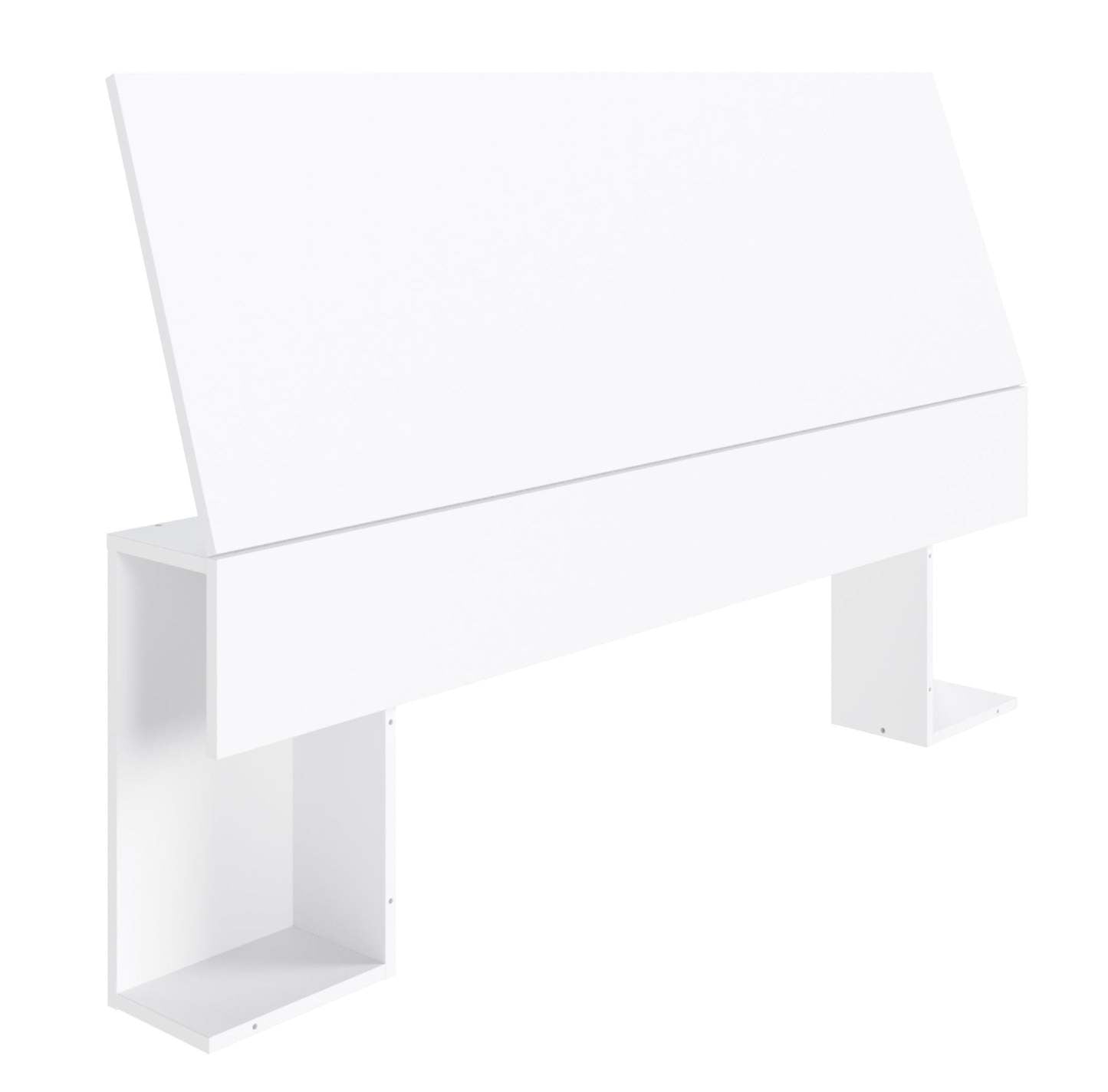 Tête de lit à panneau complet Nordika - Blanc | Tête de lit à panneaux Nordika pour lit double - blanche | D08HB4R3