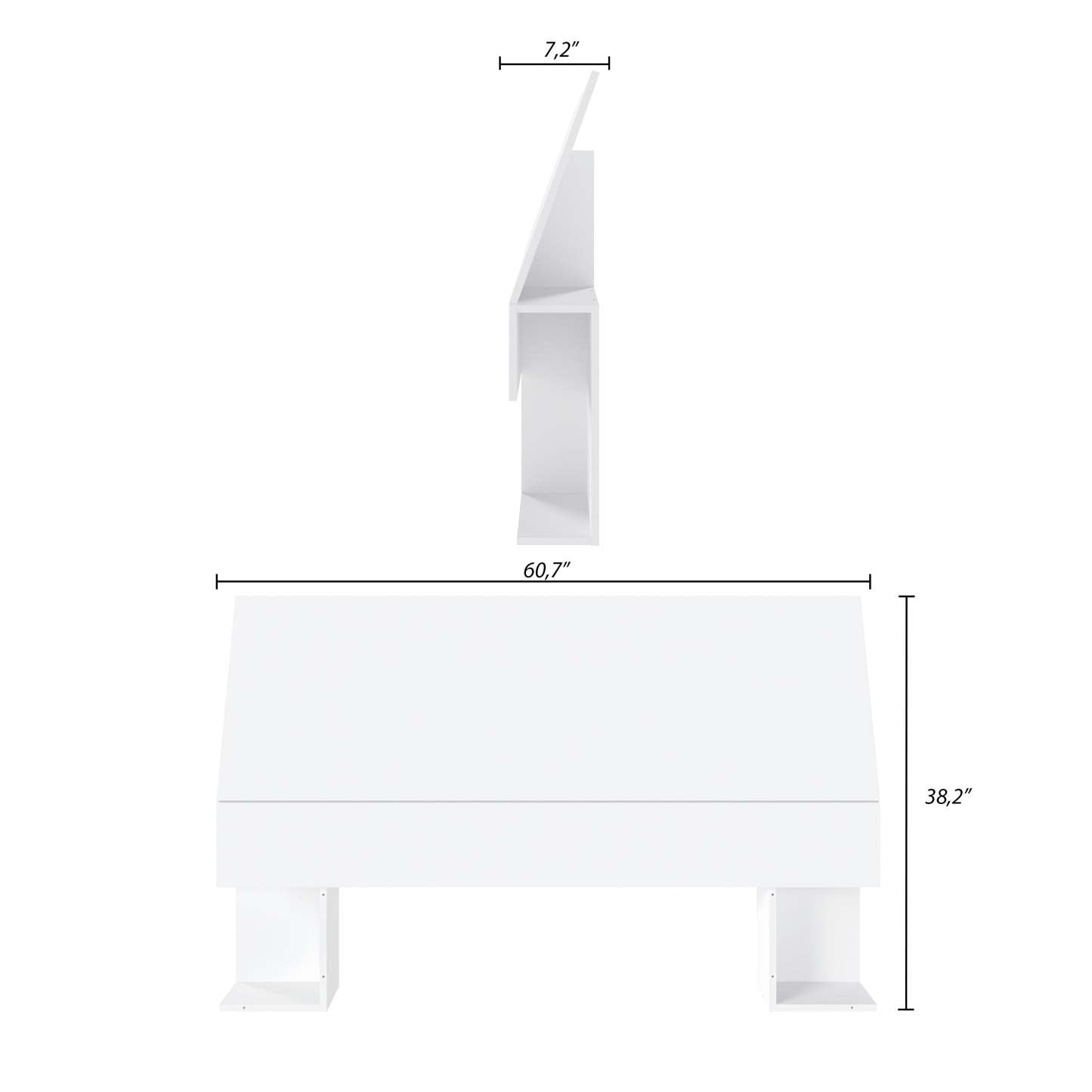 Tête de lit à panneau pour grand lit Nordika - Blanc | Tête de lit à panneaux Nordika pour grand lit - blanche | D08H2J3C