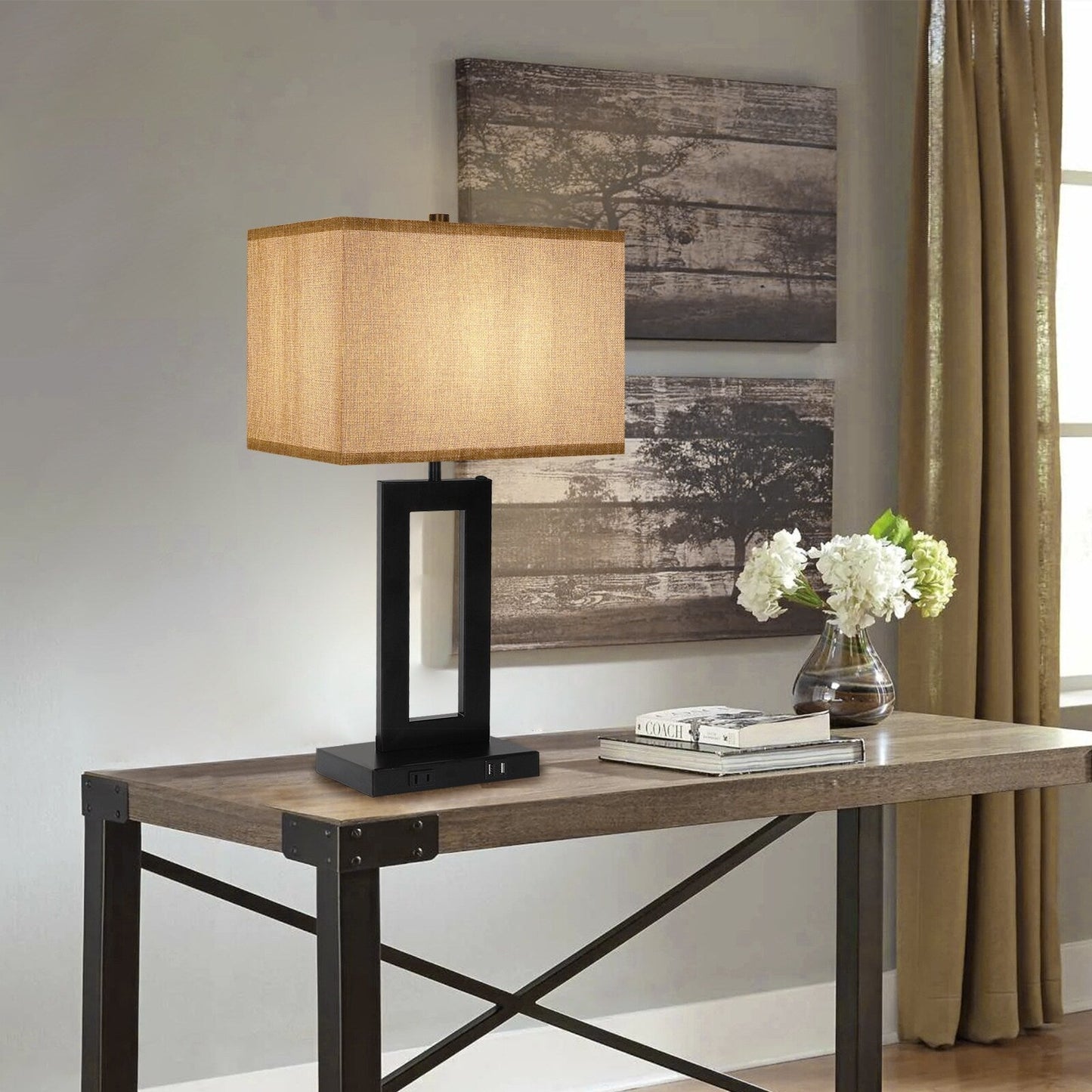 Ensemble de 22 lampes de table USB grises avec commande tactile