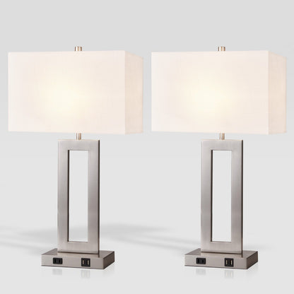 Ensemble de 22 lampes de table USB grises avec commande tactile