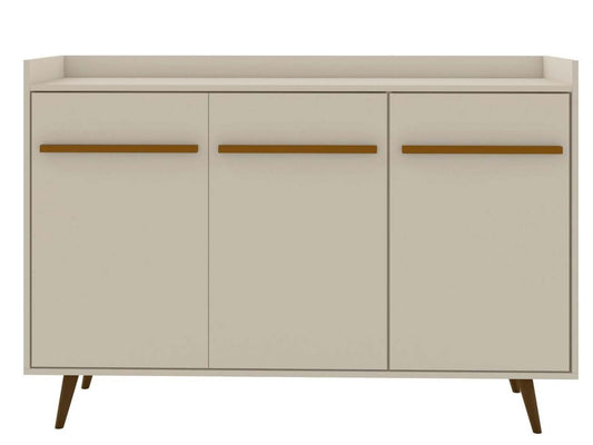 Manhattan Comfort Bradley 53.54" Buffet Stand with 4 Shelves - Off White|Buffet Bradley de Manhattan Comfort de 53,54 po avec 4 tablettes - blanc cassé