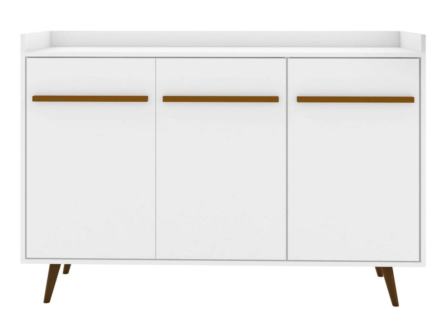 Manhattan Comfort Bradley 53,54" Buffet Stand avec 4 étagères - Blanc|Buffet Bradley de Manhattan Comfort de 53,54 po avec 4 tablettes - blanc