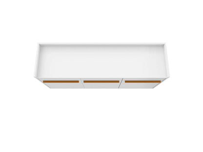 Manhattan Comfort Bradley 53,54" Buffet Stand avec 4 étagères - Blanc|Buffet Bradley de Manhattan Comfort de 53,54 po avec 4 tablettes - blanc