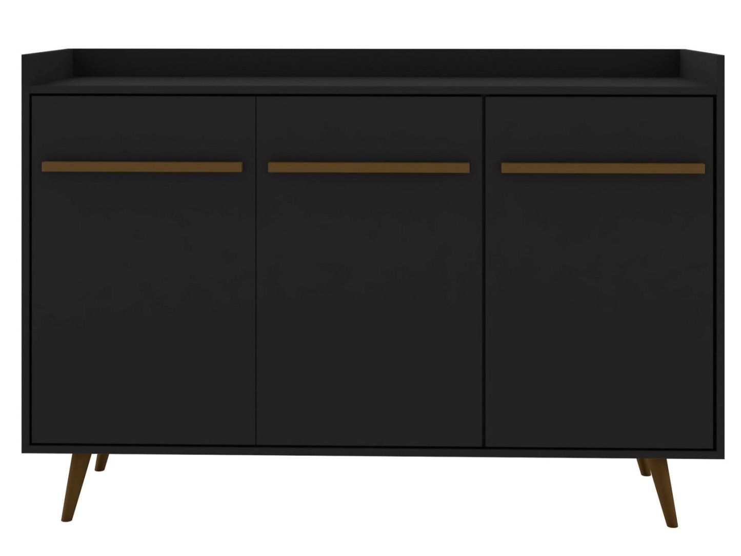 Manhattan Comfort Bradley 53,54" Buffet Stand avec 4 étagères - Noir|Buffet Bradley de Manhattan Comfort de 53,54 po avec 4 tablettes - noir