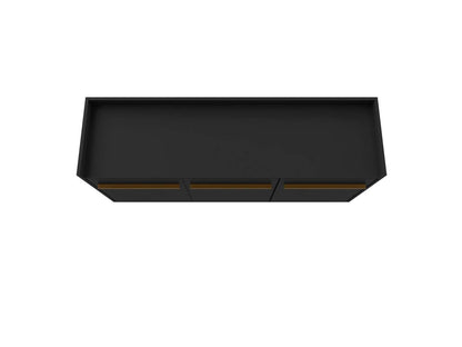 Manhattan Comfort Bradley 53,54" Buffet Stand avec 4 étagères - Noir|Buffet Bradley de Manhattan Comfort de 53,54 po avec 4 tablettes - noir