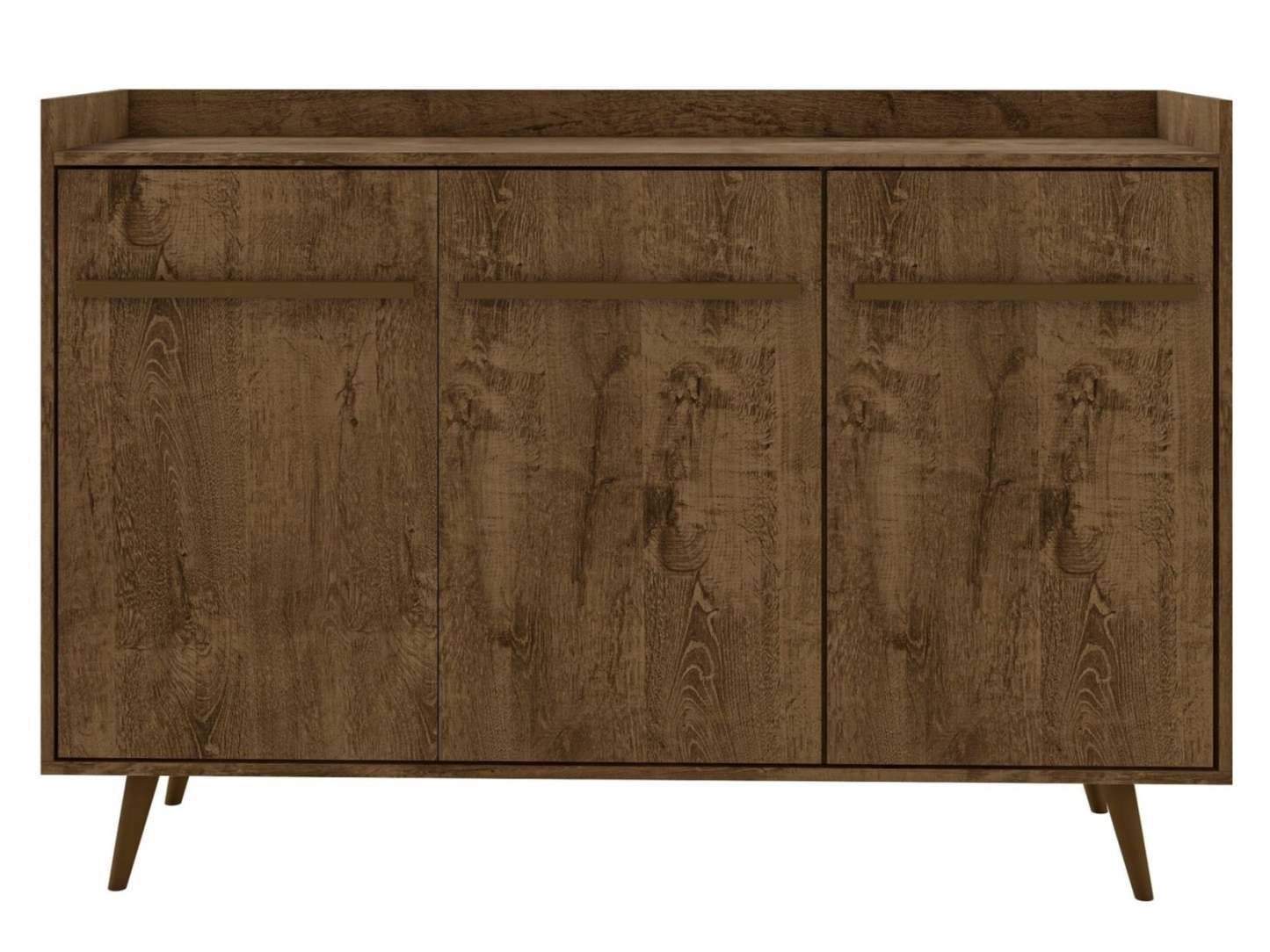 Manhattan Comfort Bradley 53.54" Buffet Stand with 4 Shelves - Rustic Brown|Buffet Bradley de Manhattan Comfort de 53,54 po avec 4 tablettes - brun rustique