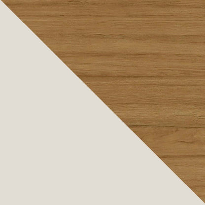 Manhattan Comfort Yonkers 62.99" Buffet avec pieds en bois massif et 2 armoires - Buffet blanc cassé et cannelle|Desserte Yonkers de Manhattan Comfort de 62,99 po avec pattes en bois massif et 2 armoires - blanc cassé et cannelle