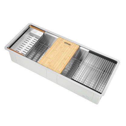 Ancona 45 Undermount Workstation Kitchen Sink - AN-3373|Évier de cuisine poste de travail sous plan Ancona de 45 po - AN-3373|D77GVEJ1