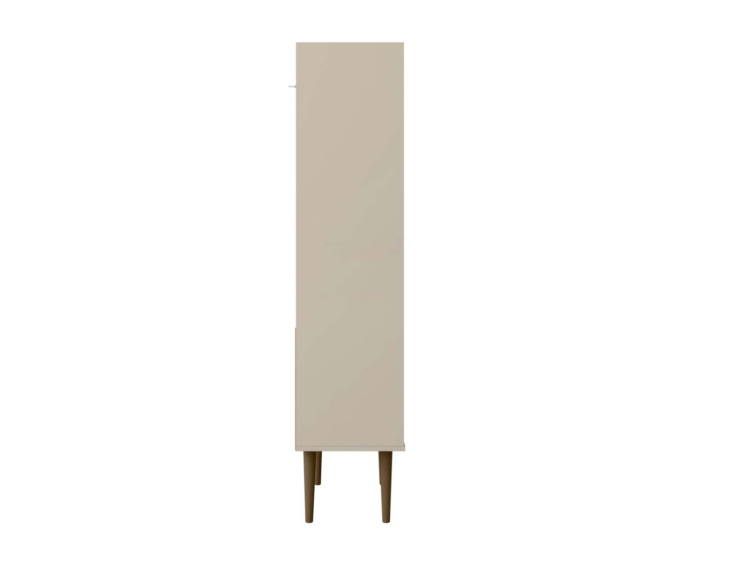 Manhattan Comfort Bogart 62.6 Mid-Century Modern Bookcase - Off-White &amp; Natural|Bibliothèque Bogart de Manhattan Comfort de 62,6 po de style moderne du milieu du 20e siècle - blanc cassé et naturel