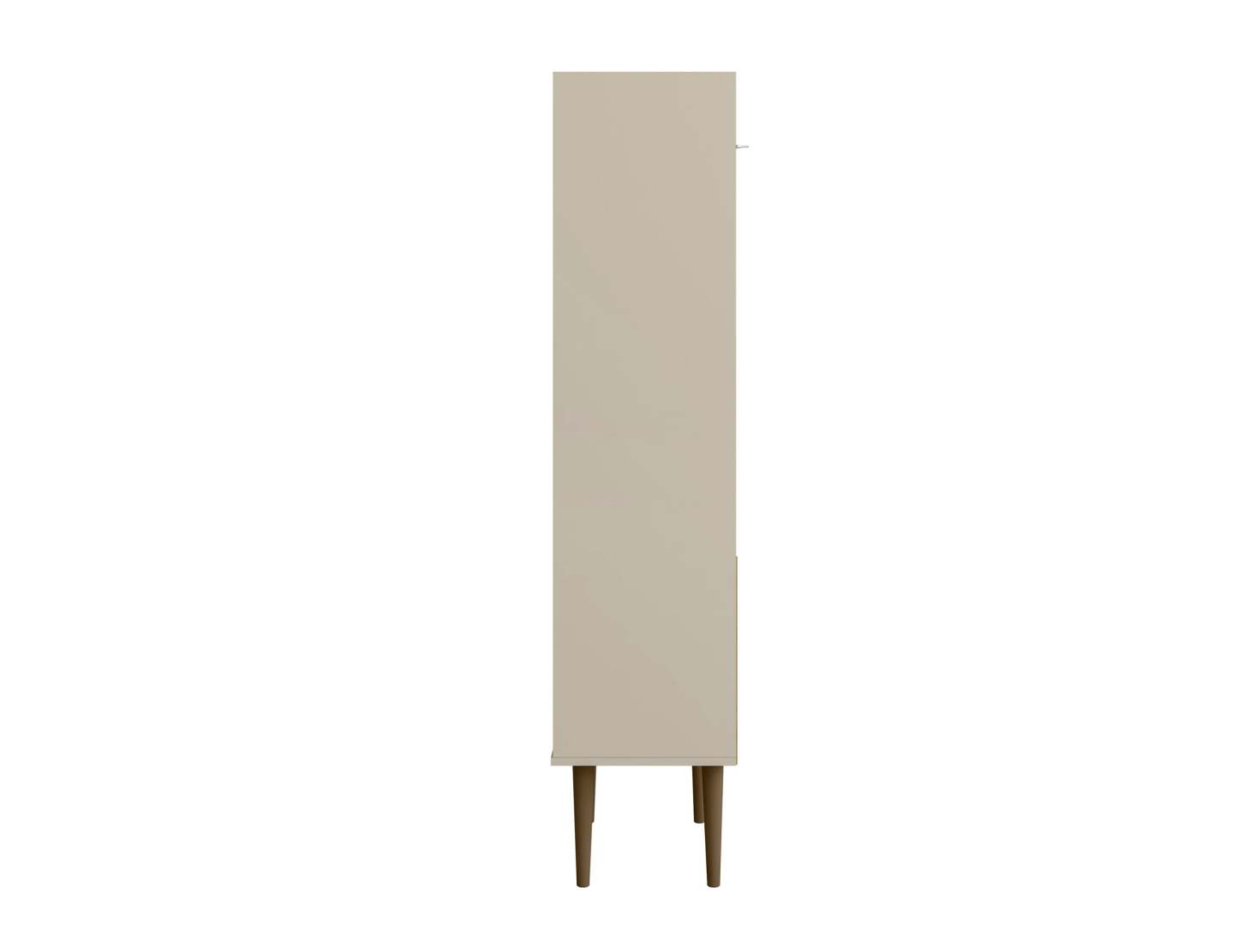 Manhattan Comfort Bogart 62.6 Mid-Century Modern Bookcase - Off-White &amp; Natural|Bibliothèque Bogart de Manhattan Comfort de 62,6 po de style moderne du milieu du 20e siècle - blanc cassé et naturel