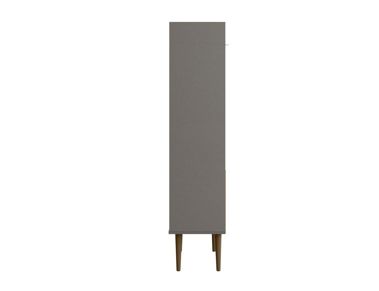 Manhattan Comfort Bogart 62.6 Mid-Century Modern Bookcase - Grey &amp; Natural|Bibliothèque Bogart de Manhattan Comfort de 62,6 po de style moderne du milieu du 20e siècle - grise et naturelle