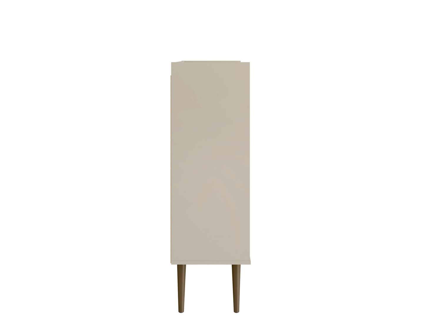 Manhattan Comfort Bogart Mid-Century Modern Accent Cabinet - Off-White &amp; Natural|Armoire décorative Bogart de Manhattan Comfort de style moderne du milieu du 20e siècle - blanc cassé et naturel