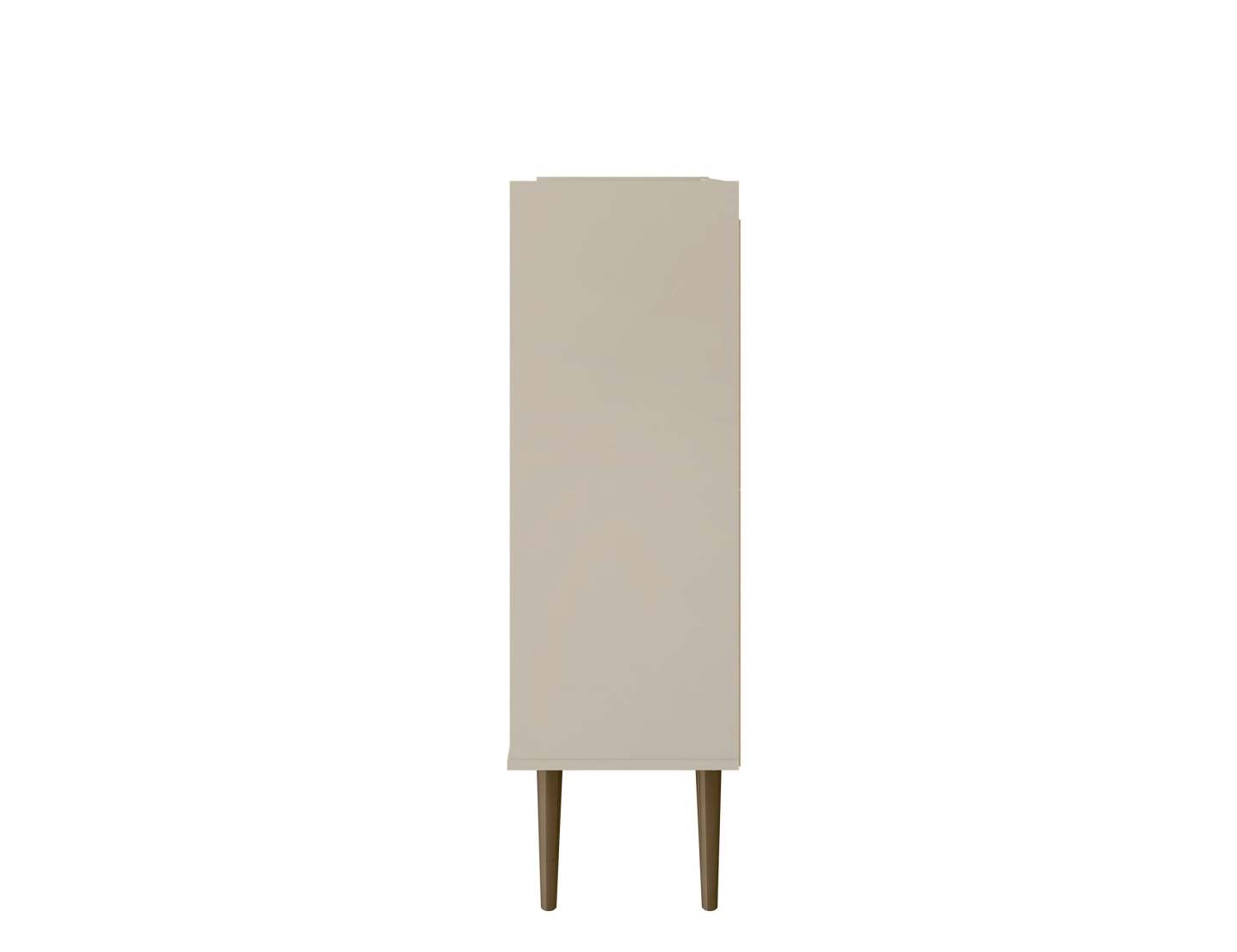 Manhattan Comfort Bogart Mid-Century Modern Accent Cabinet - Off-White &amp; Natural|Armoire décorative Bogart de Manhattan Comfort de style moderne du milieu du 20e siècle - blanc cassé et naturel