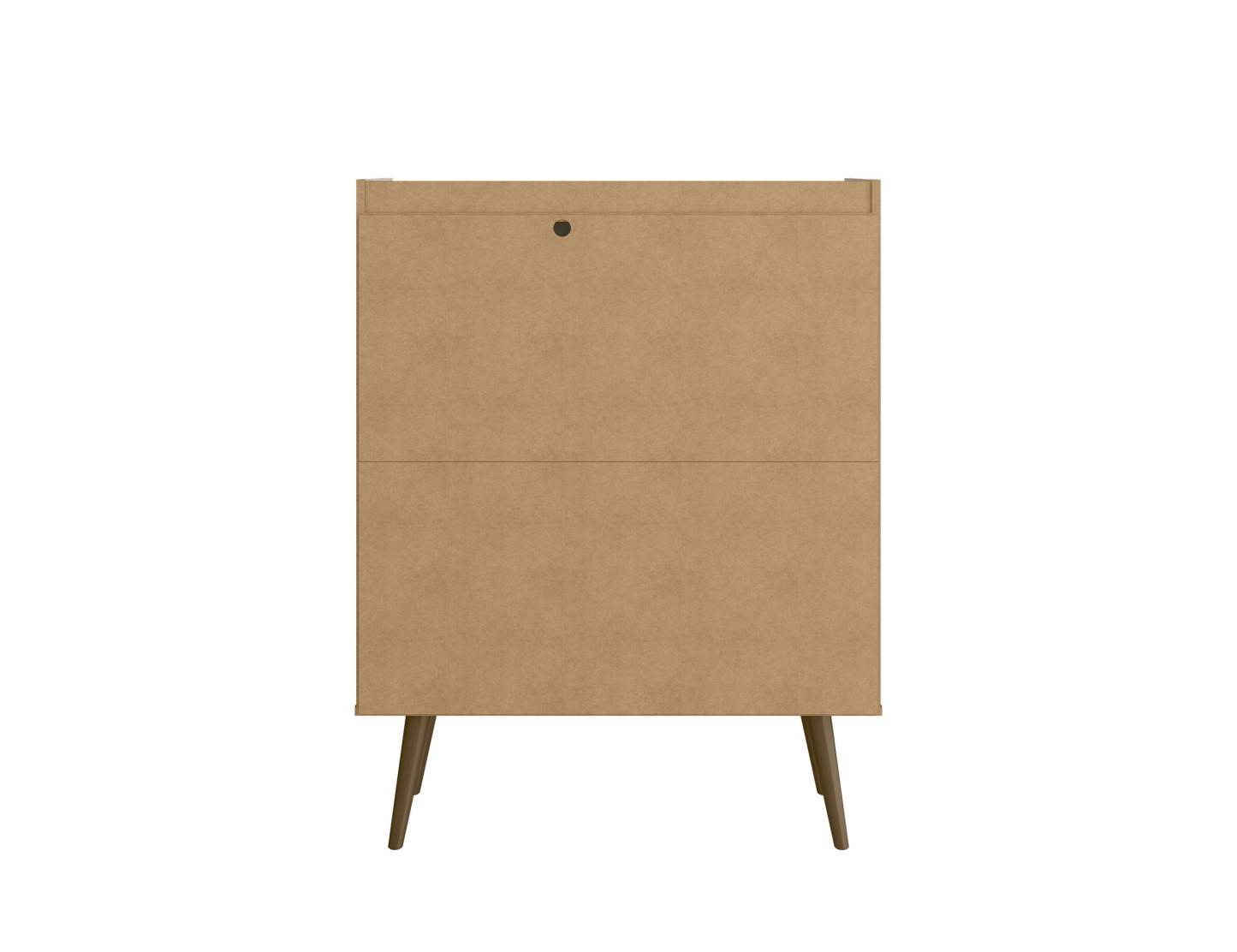 Manhattan Comfort Bogart Mid-Century Modern Accent Cabinet - Off-White &amp; Natural|Armoire décorative Bogart de Manhattan Comfort de style moderne du milieu du 20e siècle - blanc cassé et naturel