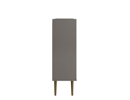 Manhattan Comfort Bogart Mid-Century Modern Accent Cabinet - Grey &amp; Natural|Armoire décorative Bogart de Manhattan Comfort de style moderne du milieu du 20e siècle - grise et naturelle