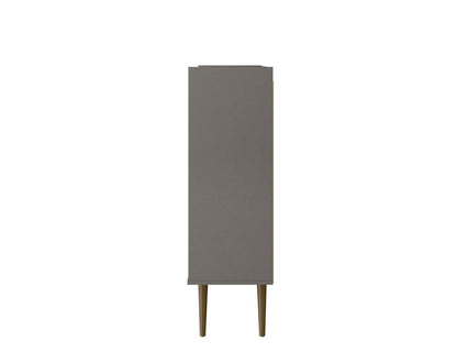 Manhattan Comfort Bogart Mid-Century Modern Accent Cabinet - Grey &amp; Natural|Armoire décorative Bogart de Manhattan Comfort de style moderne du milieu du 20e siècle - grise et naturelle