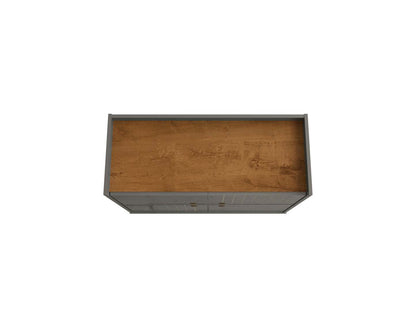 Manhattan Comfort Bogart Mid-Century Modern Accent Cabinet - Grey &amp; Natural|Armoire décorative Bogart de Manhattan Comfort de style moderne du milieu du 20e siècle - grise et naturelle