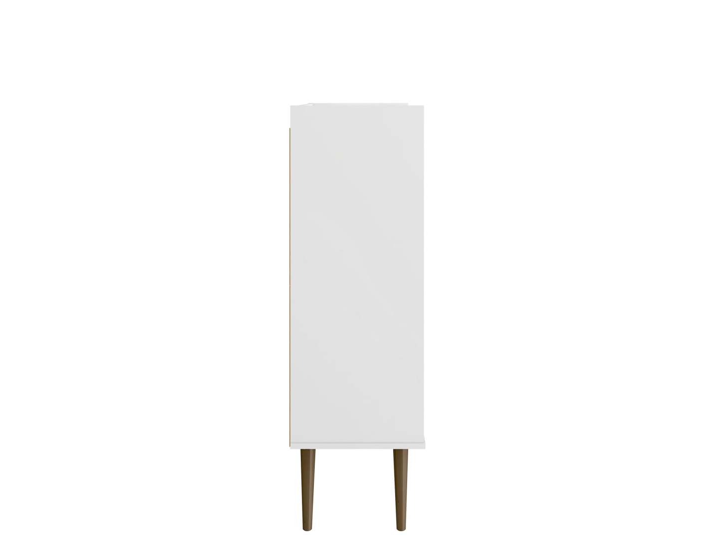 Manhattan Comfort Bogart Mid-Century Modern Accent Cabinet - White &amp; Natural|Armoire décorative Bogart de Manhattan Comfort de style moderne du milieu du 20e siècle - blanche et naturelle