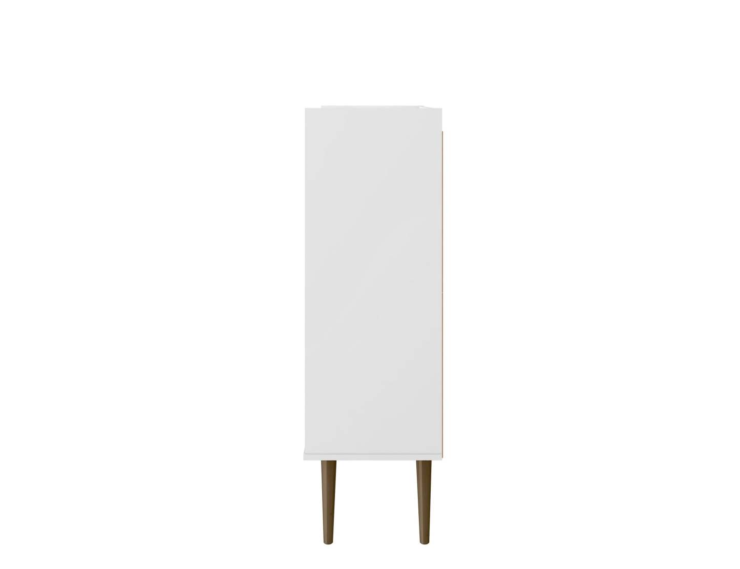 Manhattan Comfort Bogart Mid-Century Modern Accent Cabinet - White &amp; Natural|Armoire décorative Bogart de Manhattan Comfort de style moderne du milieu du 20e siècle - blanche et naturelle