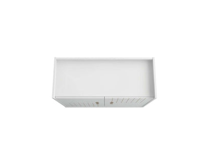 Manhattan Comfort Bogart Mid-Century Modern Accent Cabinet - White &amp; Natural|Armoire décorative Bogart de Manhattan Comfort de style moderne du milieu du 20e siècle - blanche et naturelle