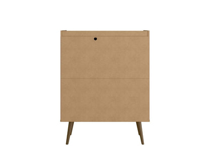 Manhattan Comfort Bogart Mid-Century Modern Accent Cabinet - Rustic Brown &amp; Natural|Armoire décorative Bogart de Manhattan Comfort de style moderne du milieu du 20e siècle - brun rustique et naturel
