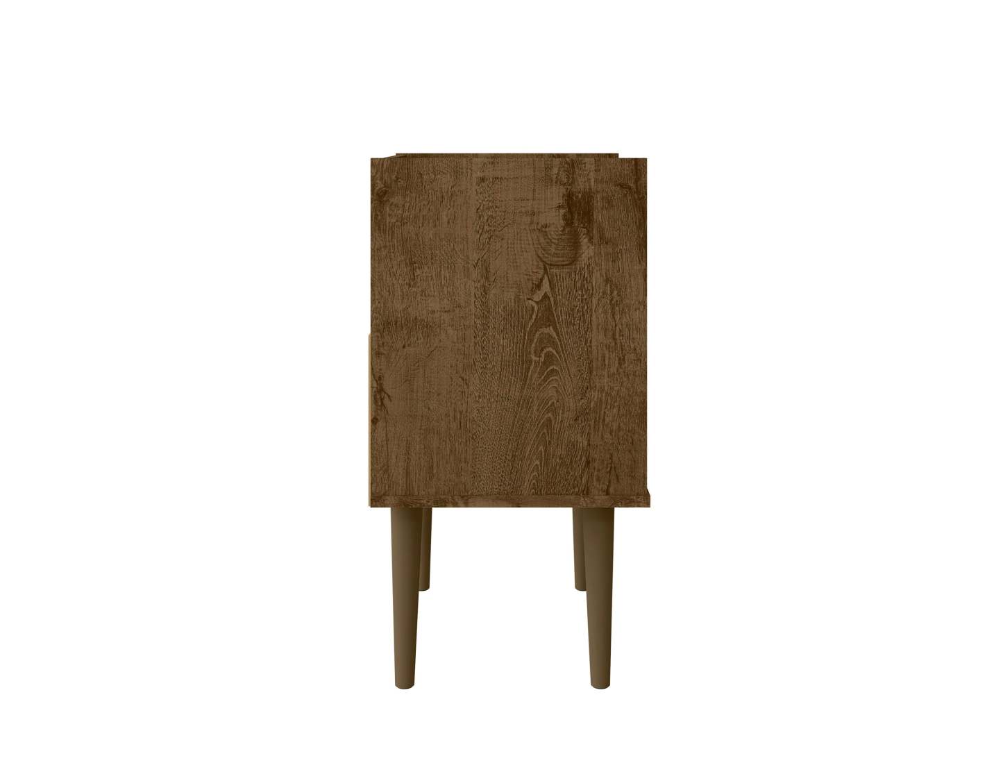 Manhattan Comfort Bogart Mid-Century Modern Nightstand - Rustic Brown &amp; Natural|Table de nuit Bogart de Manhattan Comfort de style moderne du milieu du 20e siècle - brun rustique et naturel