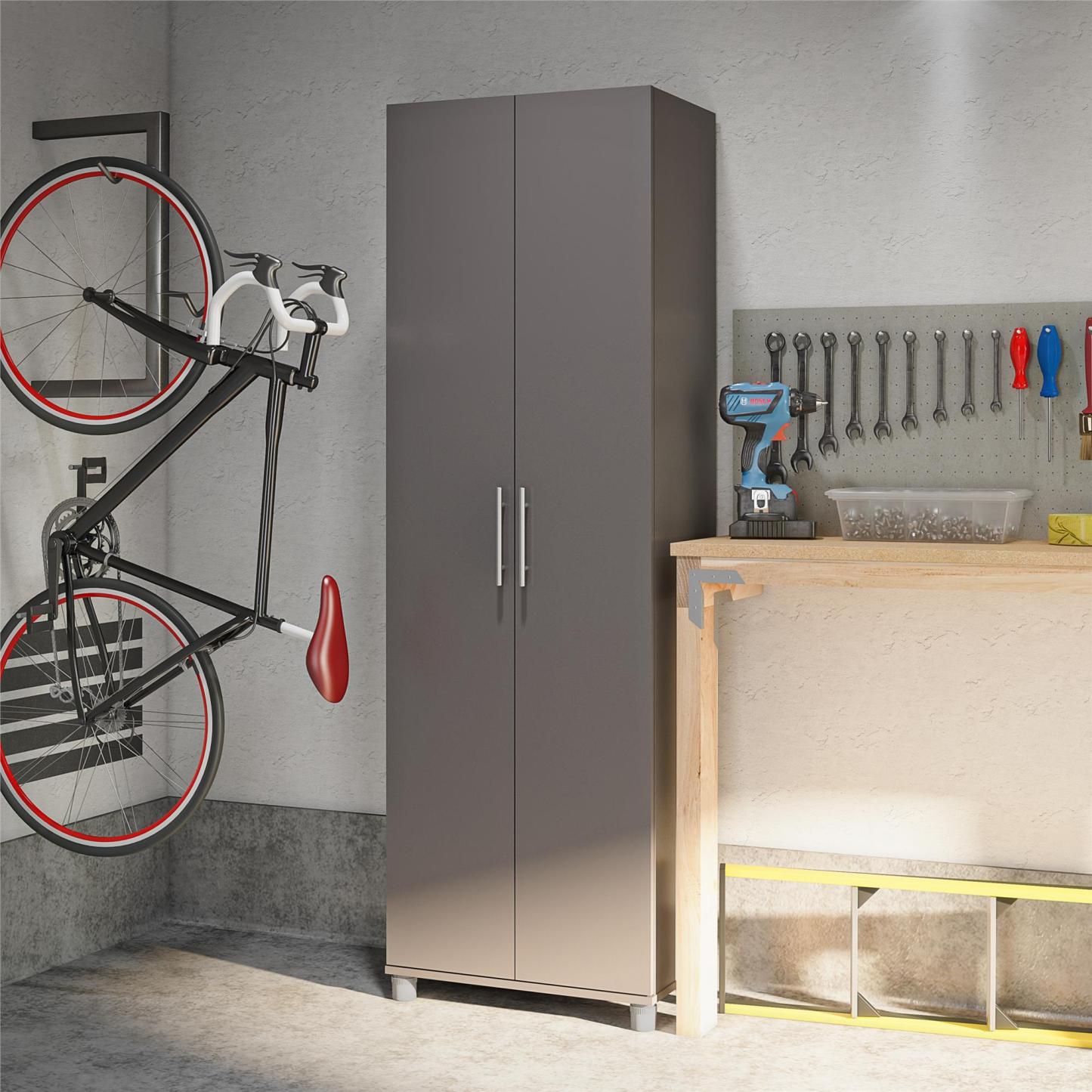 Ameriwood Home Camberly 24 Utility Storage Cabinet - Graphite Grey|Armoire de rangement tout usage Camberly d'Ameriwood Home de 24 po - gris graphite