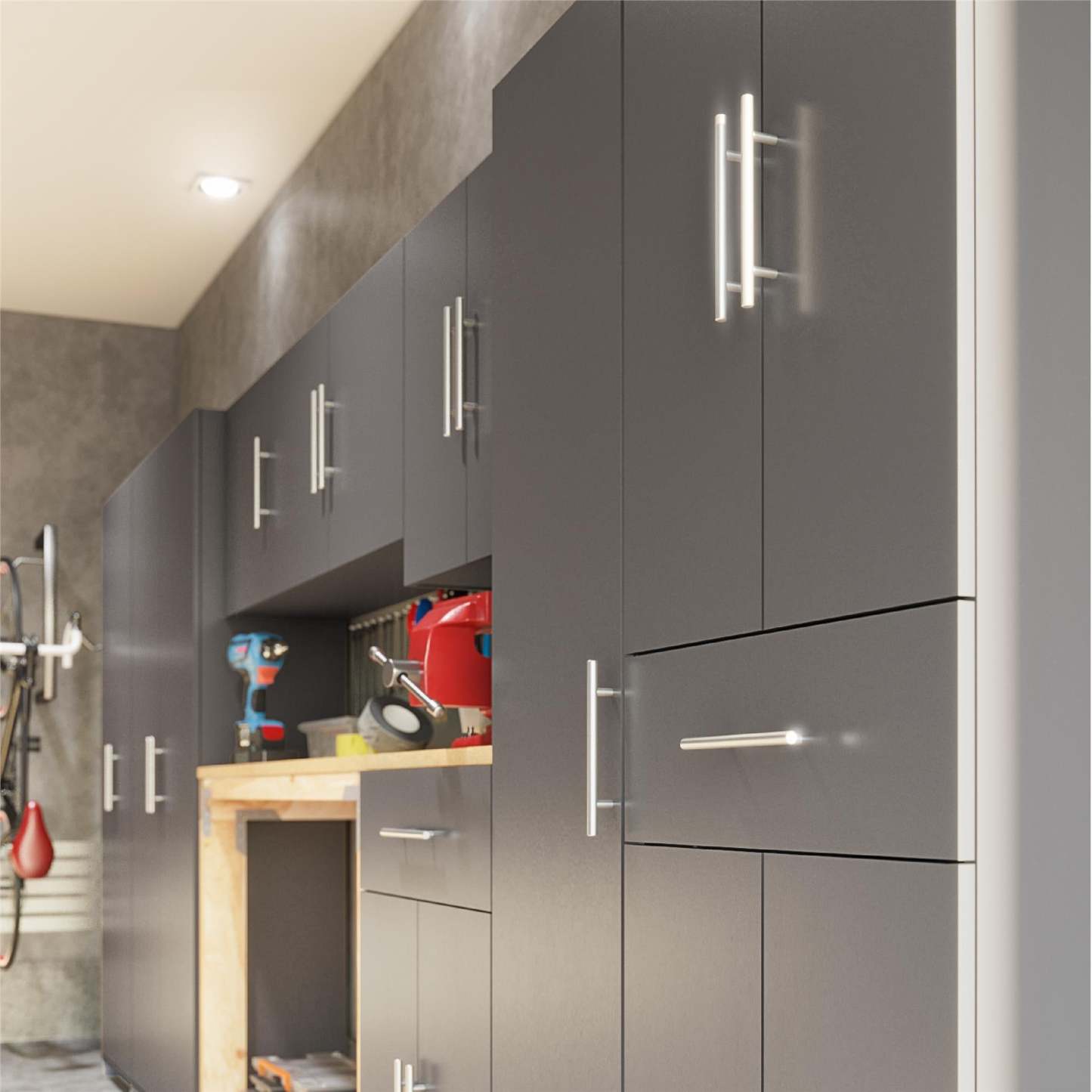 Ameriwood Home Camberly 24 Utility Storage Cabinet - Graphite Grey|Armoire de rangement tout usage Camberly d'Ameriwood Home de 24 po - gris graphite