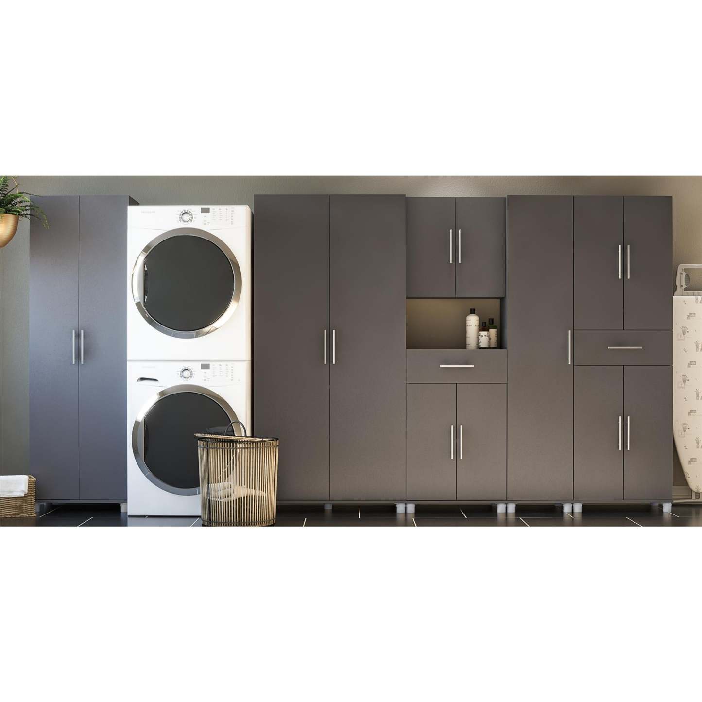 Ameriwood Home Camberly 24 Utility Storage Cabinet - Graphite Grey|Armoire de rangement tout usage Camberly d'Ameriwood Home de 24 po - gris graphite