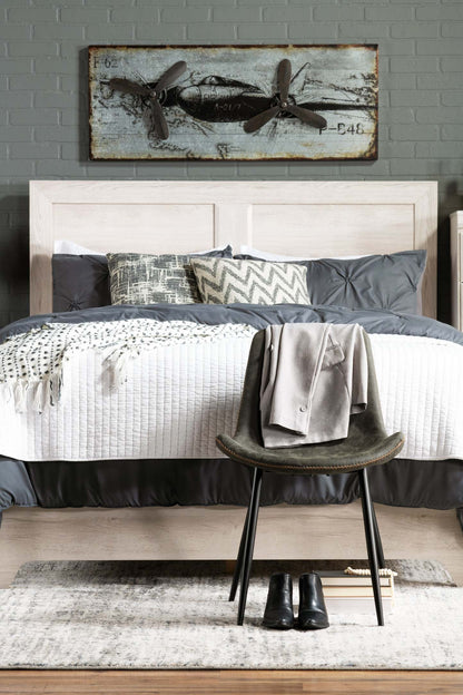 Lit à panneaux Yorkdale avec tête de lit et cadre, fabriqué au Canada, blanc - Grand lit | Lit à panneau Yorkdale fabriqué au Canada avec tête de lit et cadre de lit, blanc - format grand lit