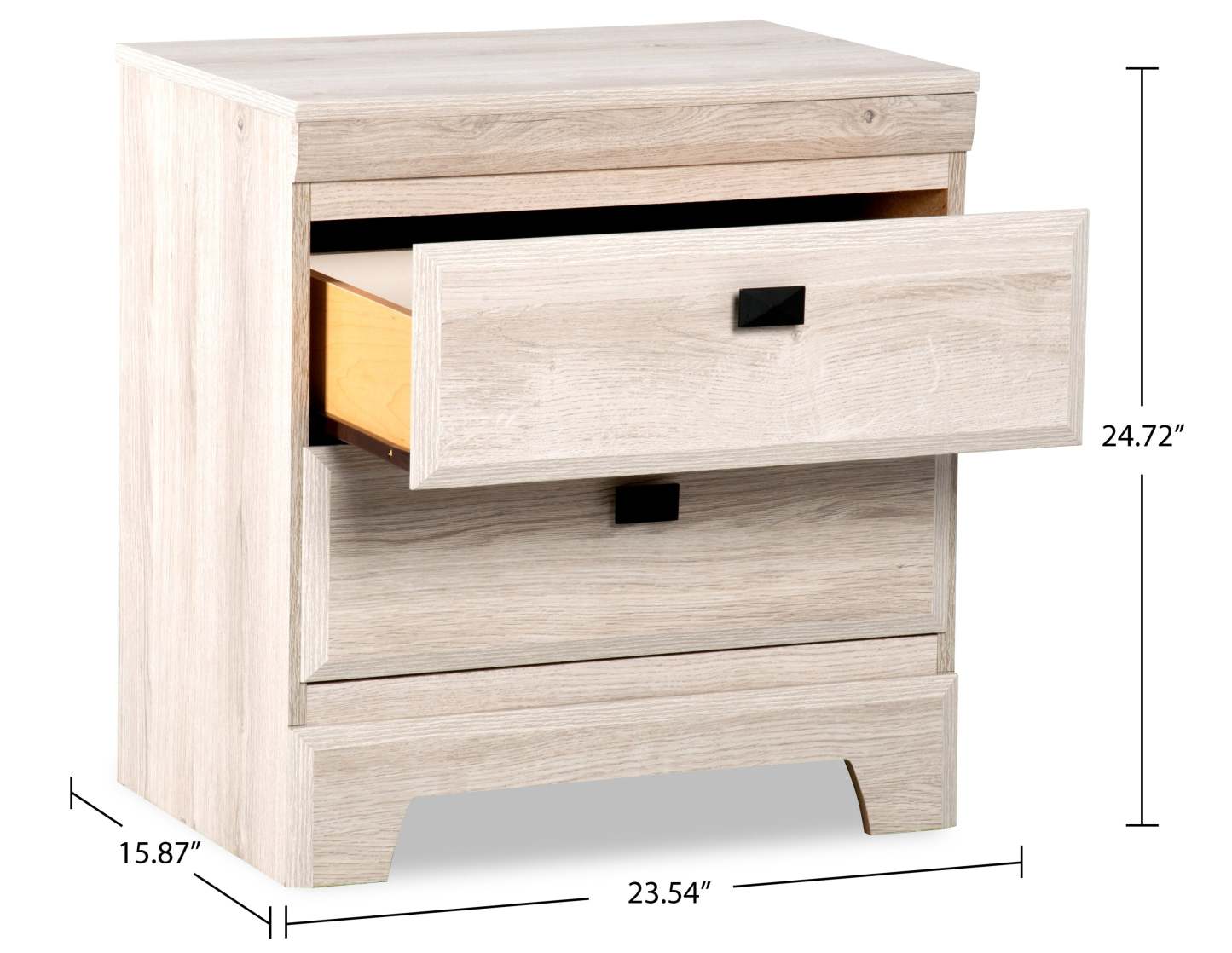 Table de chevet à 2 tiroirs Yorkdale, 23,5 L x 24,7 H, fabriquée au Canada - Blanc | Table de nuit Yorkdale de 23,5 po (L) x 24,7 po (H) à 2 tiroirs, fabriquée au Canada - blanche