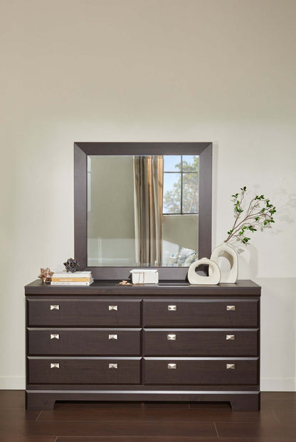 Miroir de commode de chambre Yorkdale, fabriqué au Canada - Brun | Miroir de commode de chambre à coucher Yorkdale, fabriqué au Canada - brun