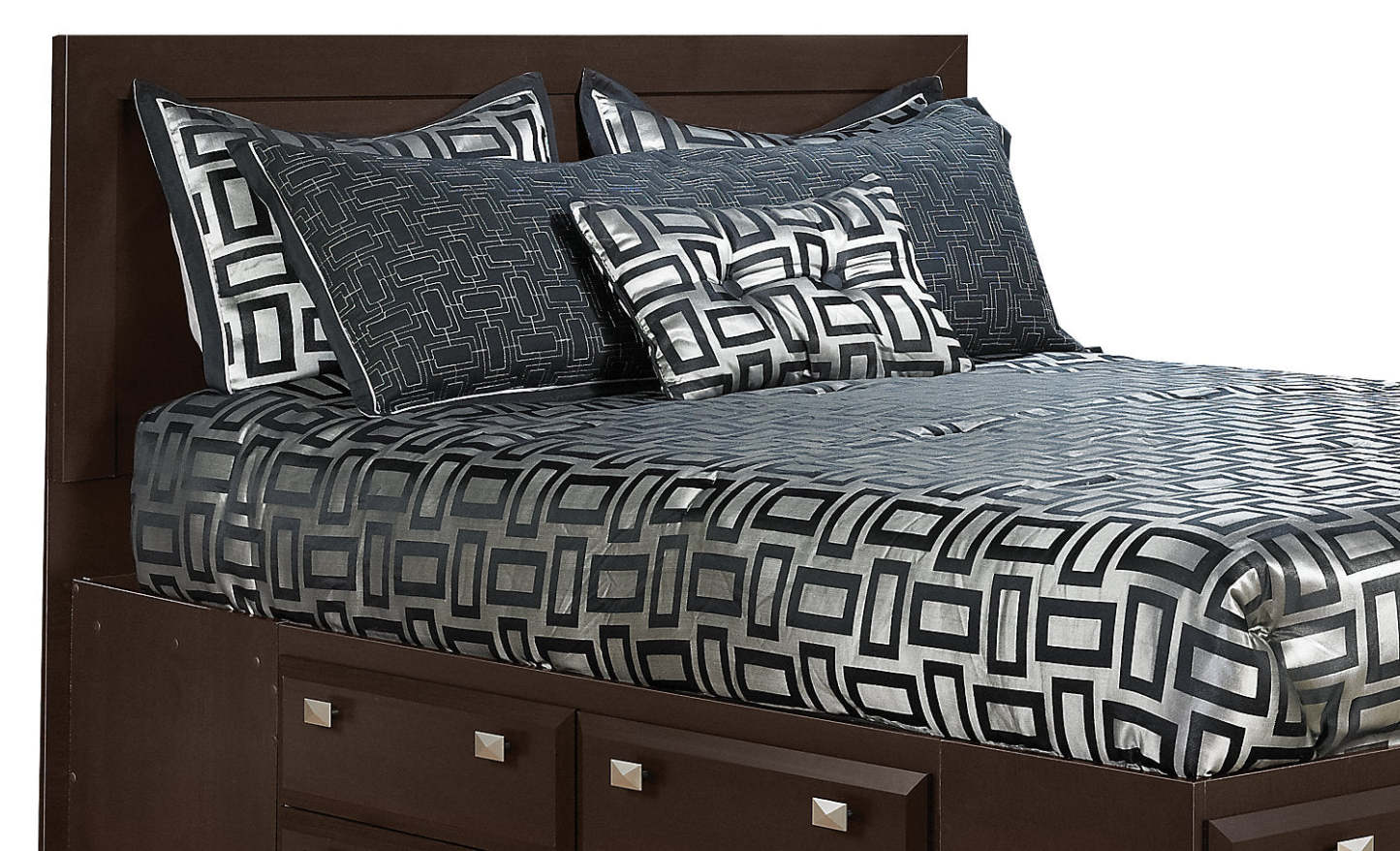 Ensemble de chambre à coucher avec rangement queen Yorkdale 6 pièces avec 2 tables de nuit|Ensemble de chambre à coucher Yorkdale 6 pièces avec lit queen de rangement et 2 tables de nuit