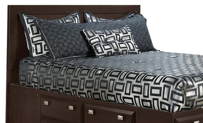 Ensemble de chambre à coucher avec rangement queen Yorkdale 6 pièces avec 2 tables de nuit|Ensemble de chambre à coucher Yorkdale 6 pièces avec lit queen de rangement et 2 tables de nuit