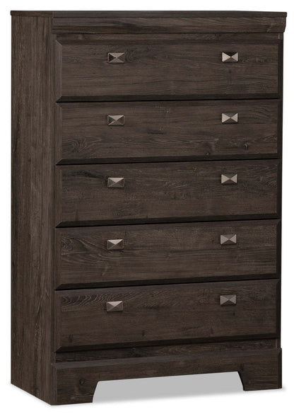 Yorkdale Bedroom Chest of Drawers, 5-Drawer, 31.1W x 47.4H, Made in Canada - Grey | Commode verticale Yorkdale de 31,1 po (L) x 47,4 po (H) à 5 tiroirs pour la chambre à coucher, fabriquée au Canada - grise
