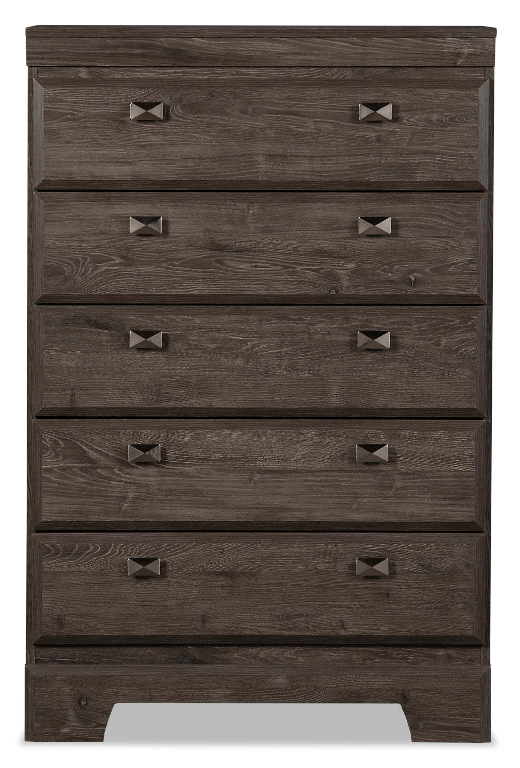 Commode de chambre à coucher Yorkdale, 5 tiroirs, 31,1 L x 47,4 H, fabriquée au Canada - Gris | Commode verticale Yorkdale de 31,1 po (L) x 47,4 po (H) à 5 tiroirs pour la chambre à coucher, fabriquée au Canada - grise