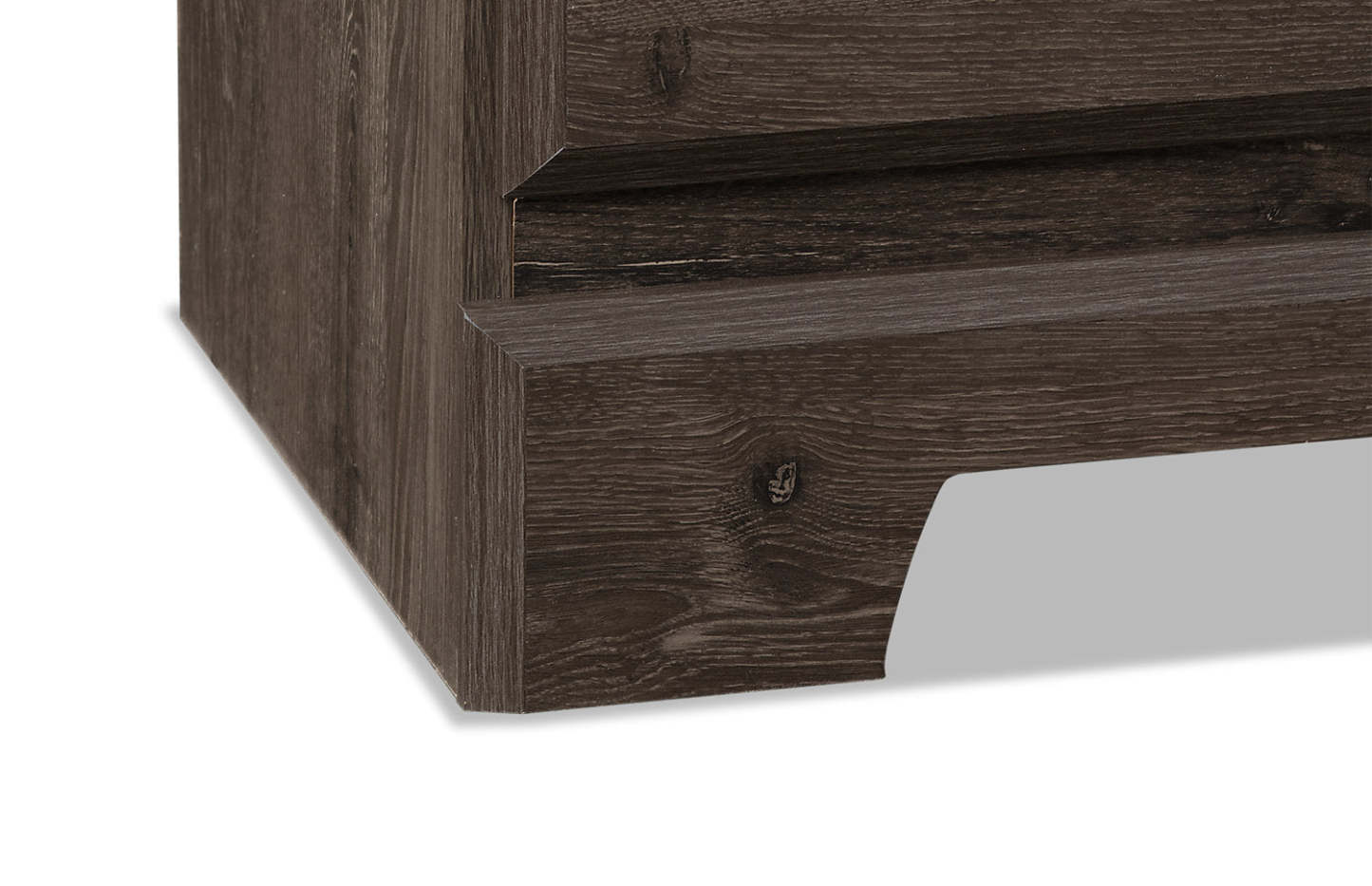 Ensemble de chambre à coucher Yorkdale 5 pièces avec lit de rangement à 12 tiroirs, commode et miroir, gris - Taille Queen