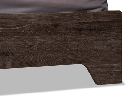 Ensemble de chambre à coucher Yorkdale 5 pièces avec lit à panneau, commode et miroir, gris - taille reine | Yorkdale 5pc Bedroom Set with Panel Bed, Dresser & Mirror, Grey - Queen Size…