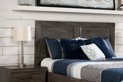 Tête de lit à panneau Yorkdale, fabriquée au Canada, gris - taille Queen | Tête de lit à panneau Yorkdale fabriquée au Canada, grise - format grand lit