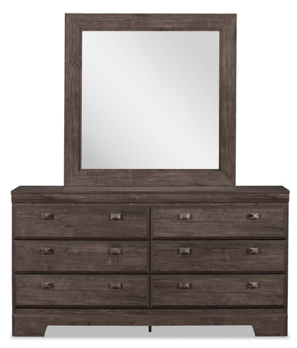 Miroir de commode de chambre Yorkdale, fabriqué au Canada - Gris | Miroir de commode de chambre à coucher Yorkdale, fabriqué au Canada - gris