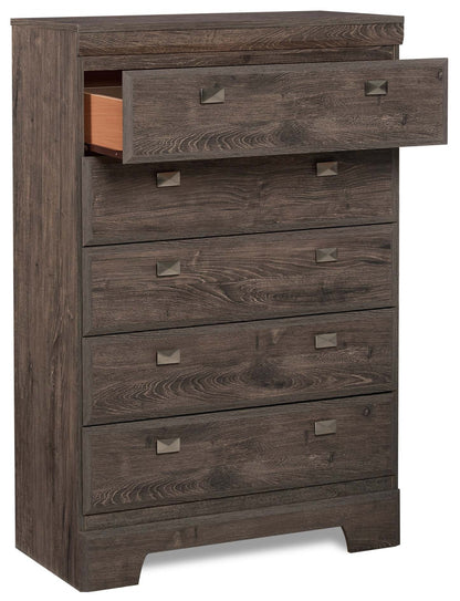 Yorkdale Bedroom Chest of Drawers, 5-Drawer, 31.1W x 47.4H, Made in Canada - Grey | Commode verticale Yorkdale de 31,1 po (L) x 47,4 po (H) à 5 tiroirs pour la chambre à coucher, fabriquée au Canada - grise