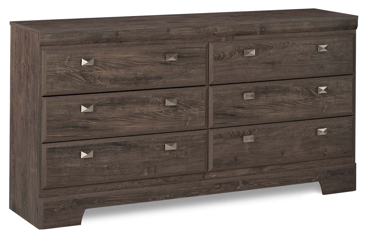 Commode de chambre à coucher à 6 tiroirs Yorkdale, 61,4 L x 32,3 H, fabriquée au Canada - Gris | Commode Yorkdale de 61,4 po (L) x 32,3 po (H) à 6 tiroirs pour la chambre à coucher, fabriquée au Canada - grise