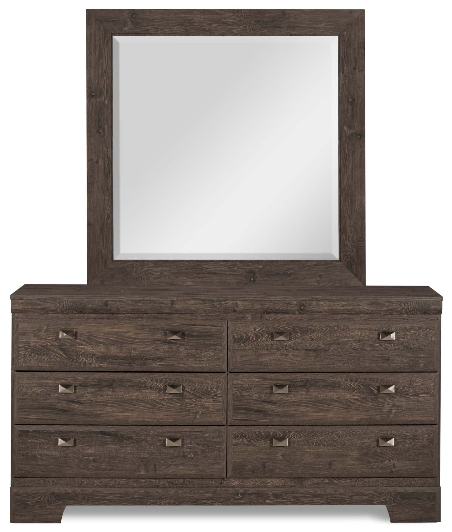 Commode de chambre à coucher à 6 tiroirs Yorkdale, 61,4 L x 32,3 H, fabriquée au Canada - Gris | Commode Yorkdale de 61,4 po (L) x 32,3 po (H) à 6 tiroirs pour la chambre à coucher, fabriquée au Canada - grise