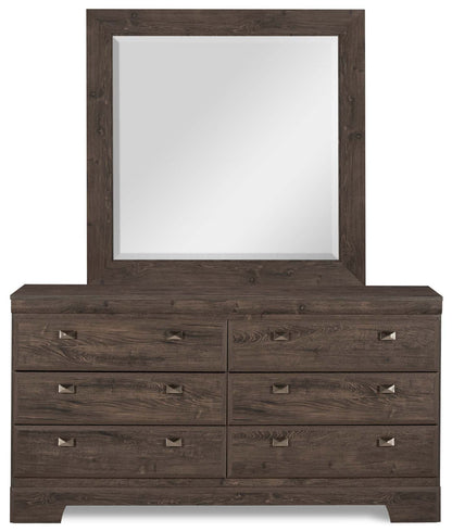 Commode de chambre à coucher à 6 tiroirs Yorkdale, 61,4 L x 32,3 H, fabriquée au Canada - Gris | Commode Yorkdale de 61,4 po (L) x 32,3 po (H) à 6 tiroirs pour la chambre à coucher, fabriquée au Canada - grise