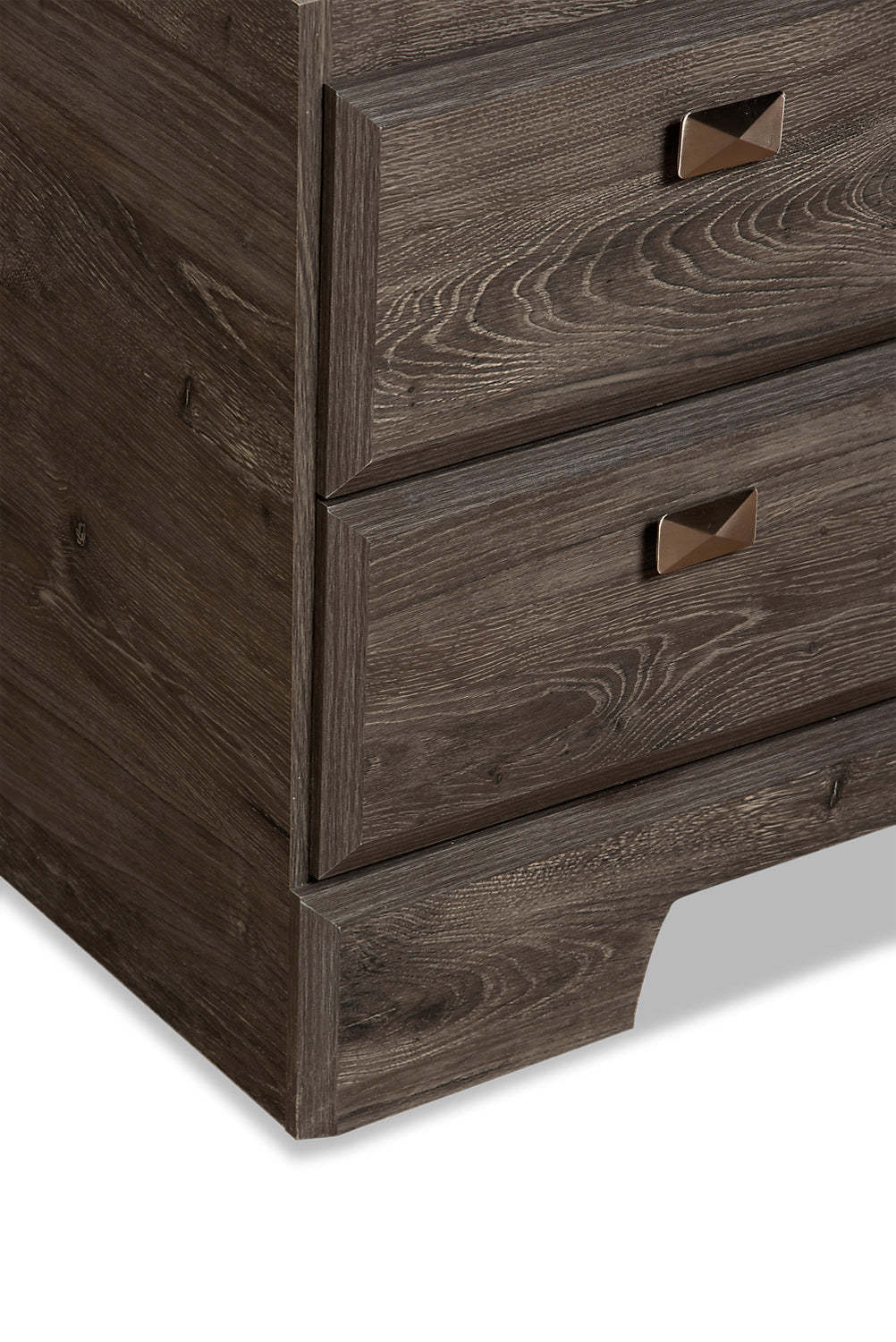 Ensemble de chambre à coucher Yorkdale 5 pièces avec lit de rangement à 12 tiroirs, commode et miroir, gris - Taille Queen