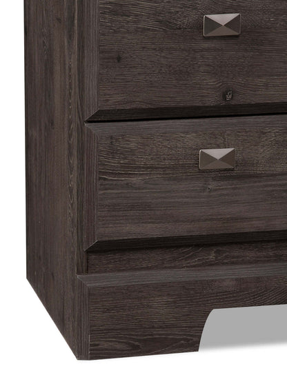 Ensemble de chambre à coucher Yorkdale 5 pièces avec lit à panneau, commode et miroir, gris - taille reine | Yorkdale 5pc Bedroom Set with Panel Bed, Dresser & Mirror, Grey - Queen Size…
