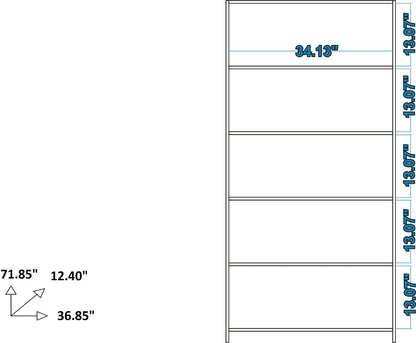 Bibliothèque classique Olinda de Manhattan Comfort avec 5 tablettes - blanche