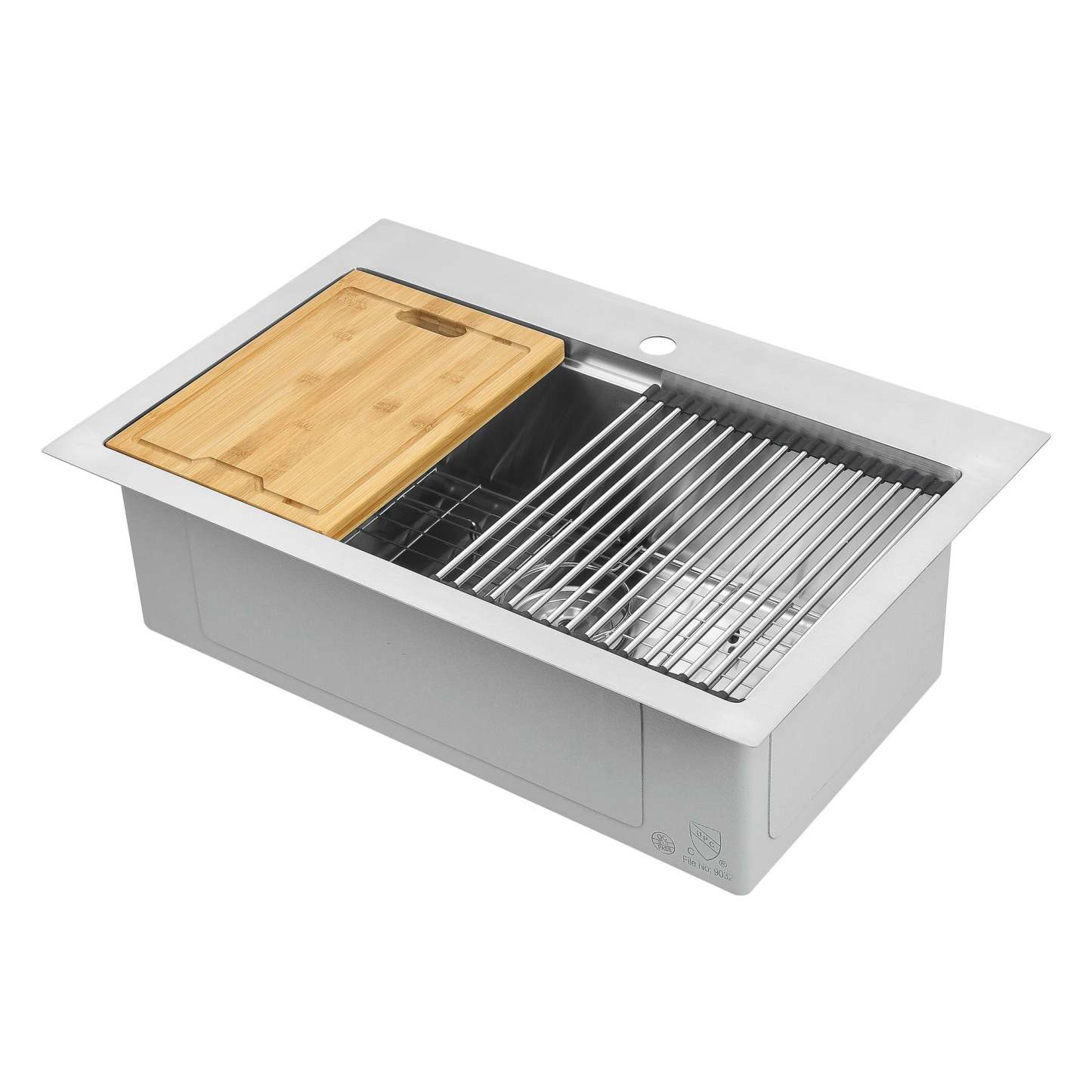 Ancona 30 Dual Mount Workstation Kitchen Sink - AN-33105|Évier de cuisine poste de travail sous plan ou en surface Ancona de 30 po - AN-33105|D77GSKHO